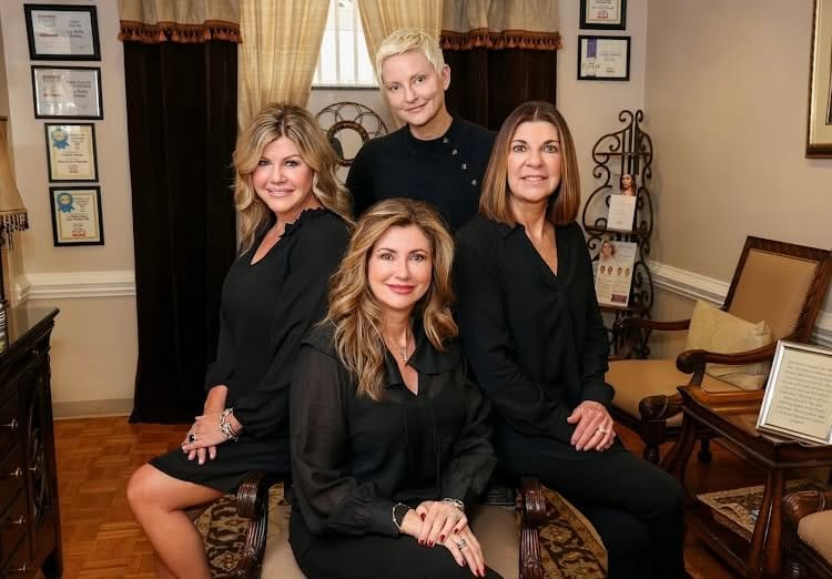 The La Bella Donna team seated in the spa lobby